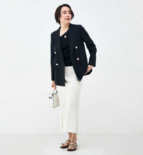 NOLLEY'S「ウォッシャブル麻調スラブWジャケット」|テーラードジャケット|