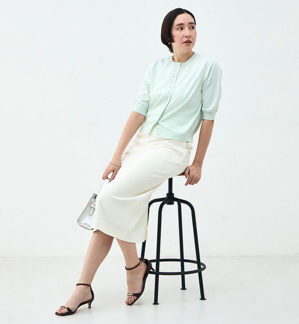 NOLLEY'S「《手洗い可能》コットンテックス6分袖カーディガン」|カーディガン|