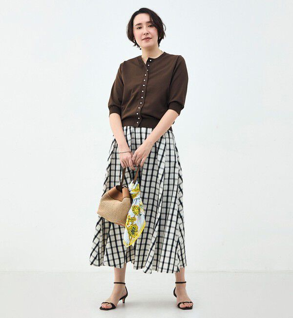 NOLLEY'S「《手洗い可能》コットンテックス6分袖カーディガン」|カーディガン|