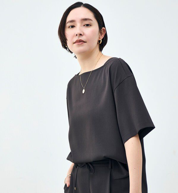 NOLLEY'S「《セットアップ対応》ウォッシャブルイージーツイルTブラウス」|シャツ・ブラウス|