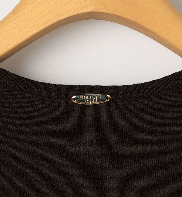NOLLEY'S sophi「《手洗い可能》トライアングルカラー総針5分袖プルオーバー」|ニット・セーター|