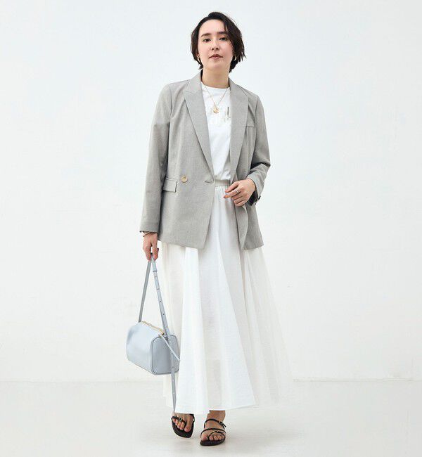 NOLLEY'S sophi「《セットアップ対応》ウォッシャブルブリーザブルシャンブレーダブルジャケット」|テーラードジャケット|