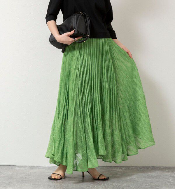 NOLLEY'S「【WEB限定】ウォッシャブルシアーチェックプリーツスカート」|スカート|