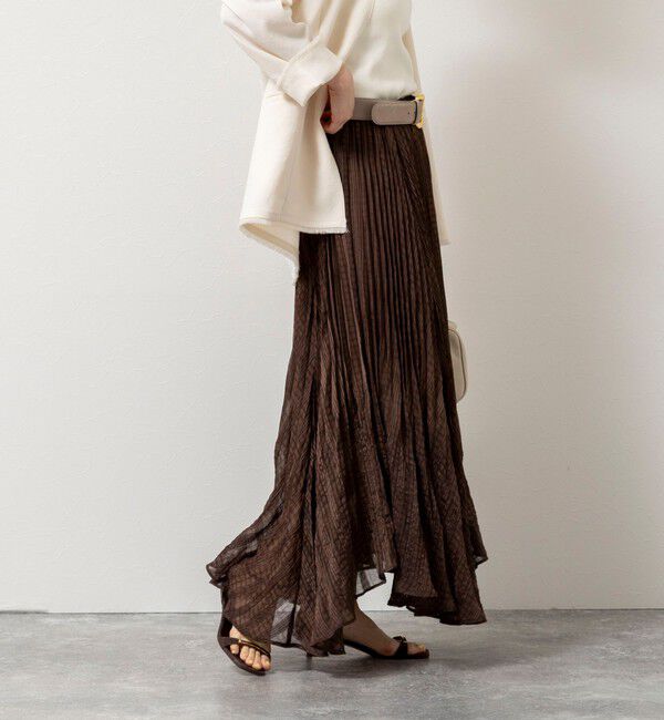 NOLLEY'S「【WEB限定】ウォッシャブルシアーチェックプリーツスカート」|スカート|