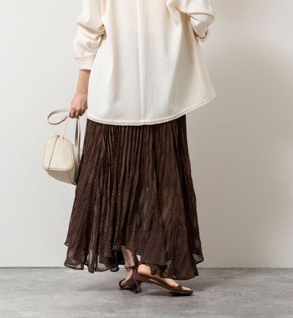 NOLLEY'S「【WEB限定】ウォッシャブルシアーチェックプリーツスカート」|スカート|