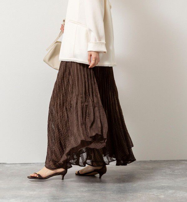 NOLLEY'S「【WEB限定】ウォッシャブルシアーチェックプリーツスカート」|スカート|