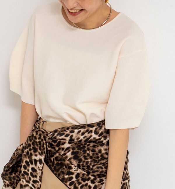 Rie Miller「《手洗い可能》トラペーズ2WAYプルオーバー」|ニット・セーター|エクリュ