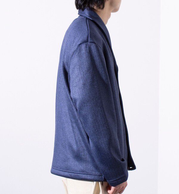 GLOSTER「【GLOSTER/グロスター】カチオンフリースボンディング くるみボタン ショールカーディガン」|カーディガン|