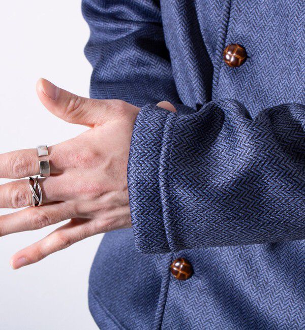 GLOSTER「【GLOSTER/グロスター】カチオンフリースボンディング くるみボタン ショールカーディガン」|カーディガン|