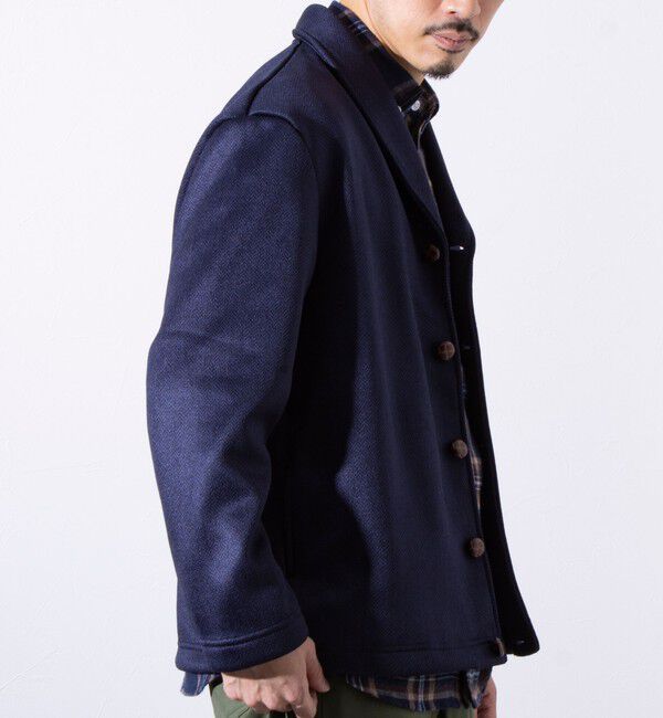 GLOSTER「【GLOSTER/グロスター】カチオンフリースボンディング くるみボタン ショールカーディガン」|カーディガン|