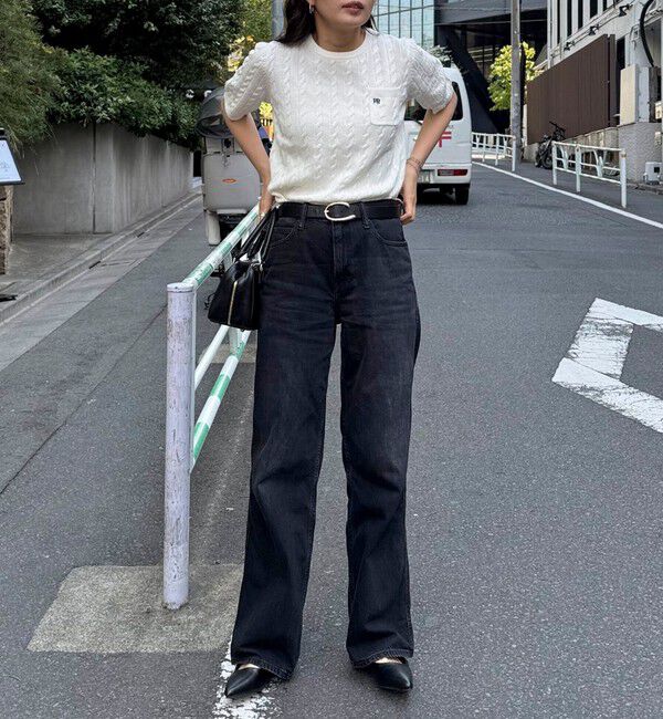 fredy emue「FR刺繍ケーブル柄ポケ付きプルオーバー」|ニット・セーター|