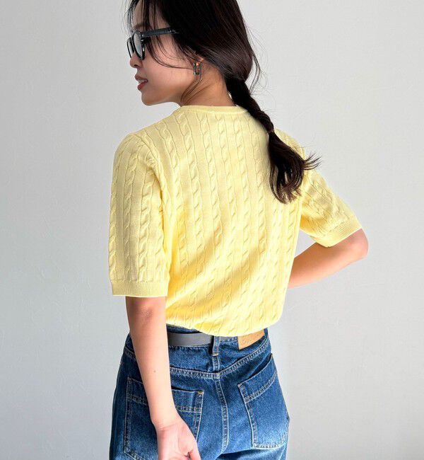 fredy emue「FR刺繍ケーブル柄ポケ付きプルオーバー」|ニット・セーター|