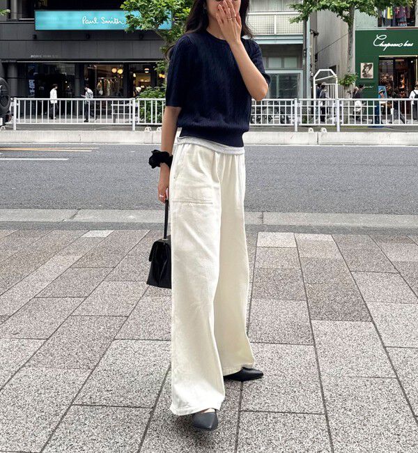 fredy emue「FR刺繍ケーブル柄ポケ付きプルオーバー」|ニット・セーター|