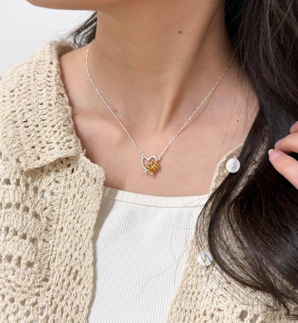 fredy emue「【LAPUIS/ラピュイ】Line Coil Heartネックレス」|ネックレス|