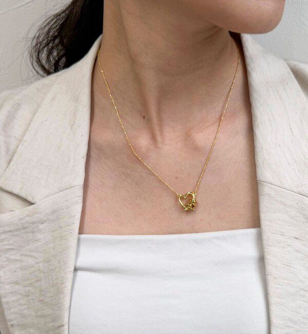 fredy emue「【LAPUIS/ラピュイ】Line Coil Heartネックレス」|ネックレス|ゴールド