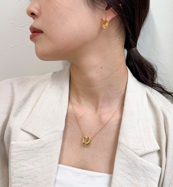 fredy emue「【LAPUIS/ラピュイ】Line Coil Heartネックレス」|ネックレス|