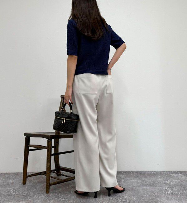 fredy emue「【低身長サイズ34有り】ドライポリイージーセミワイドパンツ」|チノ|