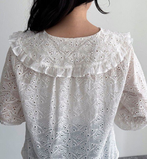 fredy emue「レースフリルカラーブラウス」|シャツ・ブラウス|