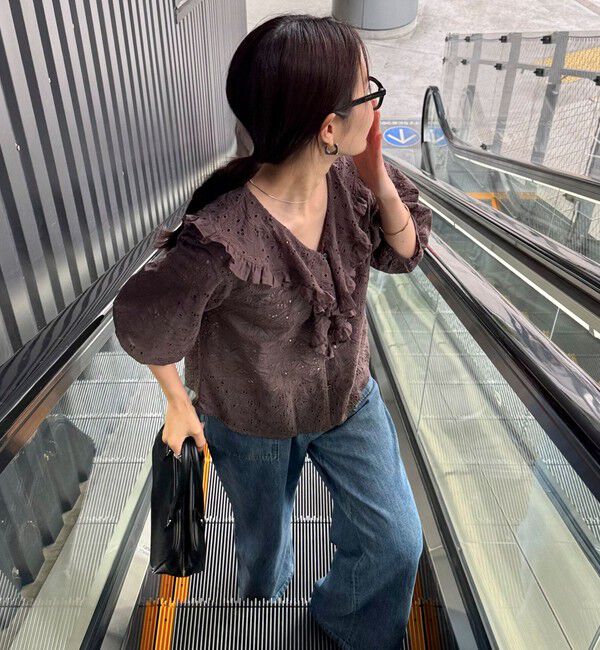 fredy emue「レースフリルカラーブラウス」|シャツ・ブラウス|