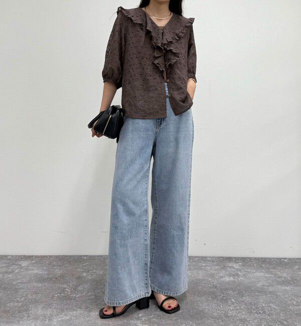 fredy emue「レースフリルカラーブラウス」|シャツ・ブラウス|