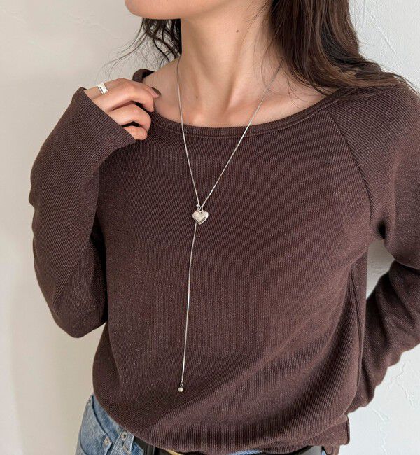 fredy emue「ハートチャームY字ロングネックレス」|ネックレス|