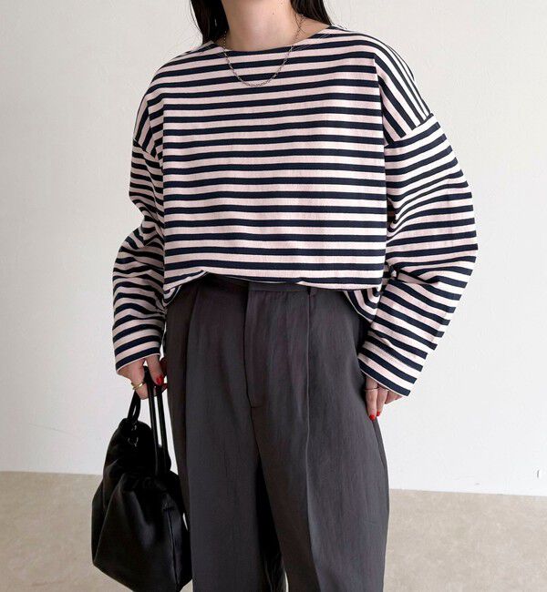 fredy emue「ボーダーハートパッチプルオーバー」|Tシャツ・カットソー|