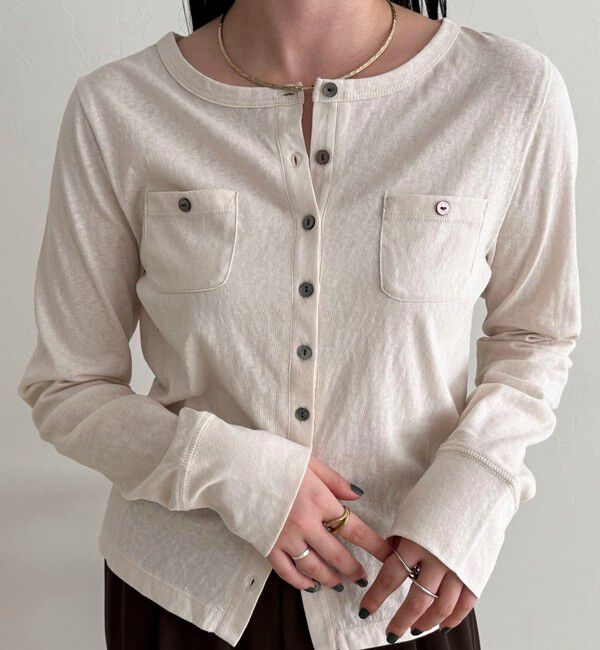 fredy emue「シアーカットソーカーディガン」|カーディガン|アイボリー