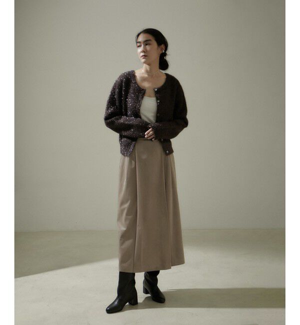 SALON adam et rope'「マイクロベロアツイルタックタイトスカート【洗える】」|スカート|