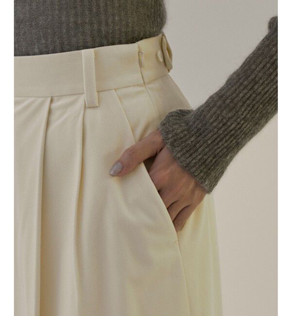 SALON adam et rope'「マイクロベロアツイルタックタイトスカート【洗える】」|スカート|