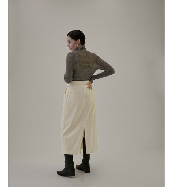 SALON adam et rope'「マイクロベロアツイルタックタイトスカート【洗える】」|スカート|