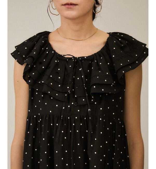 SALON adam et rope'「【crinkle crinkle crinkle】別注ノースリーブレースワンピース」|ワンピース|