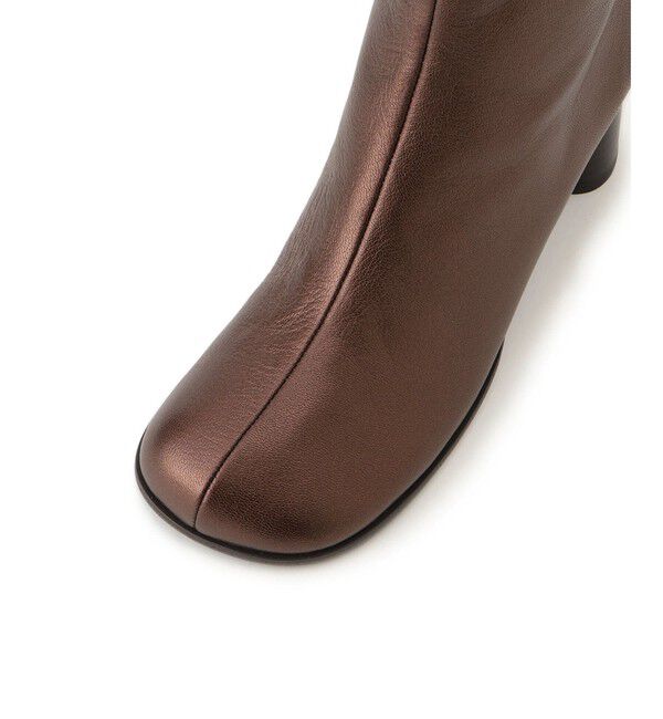 SALON adam et rope'「【WEB限定】レザースクエアトゥヒールショートブーツ」|ロングブーツ|