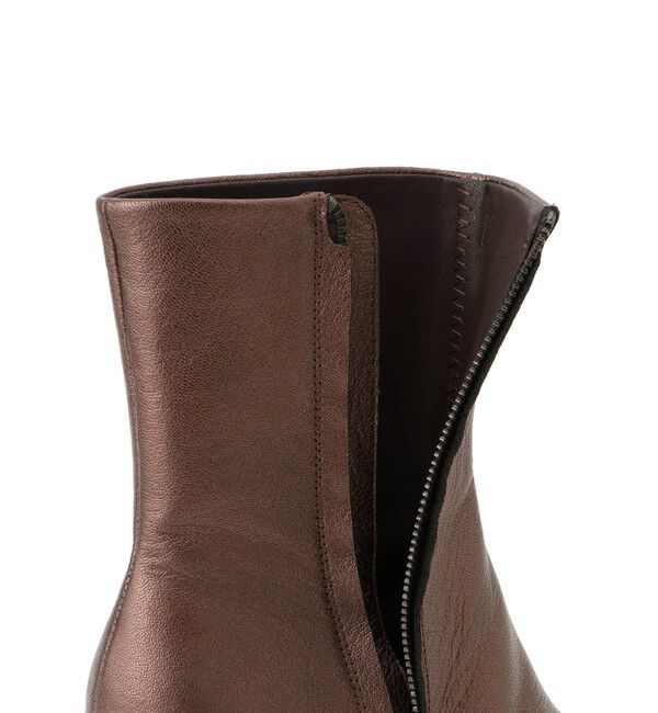 SALON adam et rope'「【WEB限定】レザースクエアトゥヒールショートブーツ」|ロングブーツ|