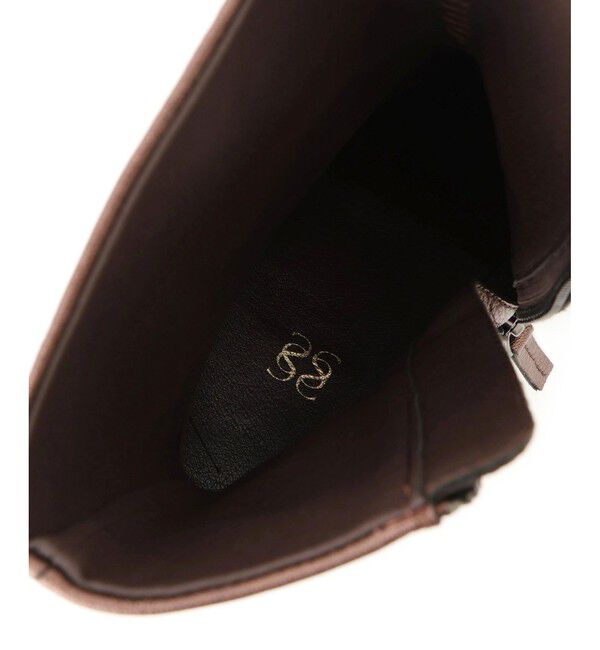 SALON adam et rope'「【WEB限定】レザースクエアトゥヒールショートブーツ」|ロングブーツ|