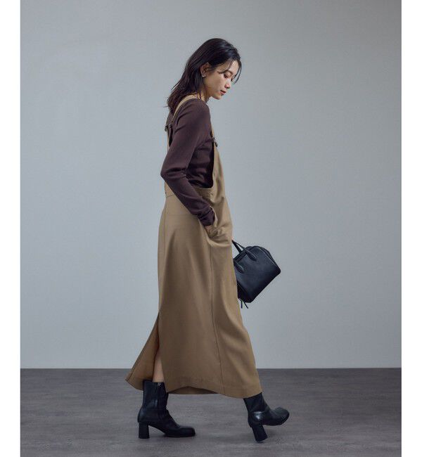 SALON adam et rope'「【WEB限定】レザースクエアトゥヒールショートブーツ」|ロングブーツ|