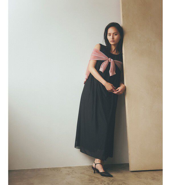 ROPE「ブライトネスヤーンギャザーワンピース/洗える」|ワンピース|