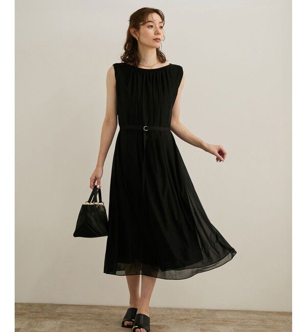 ROPE「ブライトネスヤーンギャザーワンピース/洗える」|ワンピース|