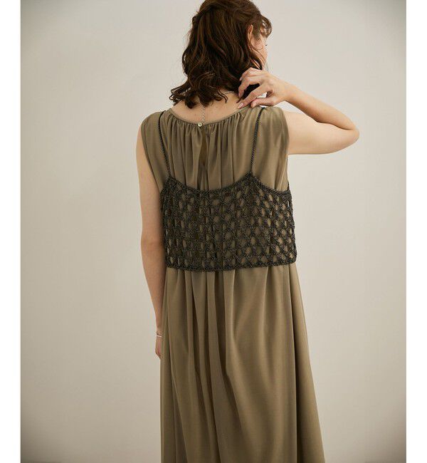 ROPE「ブライトネスヤーンギャザーワンピース/洗える」|ワンピース|