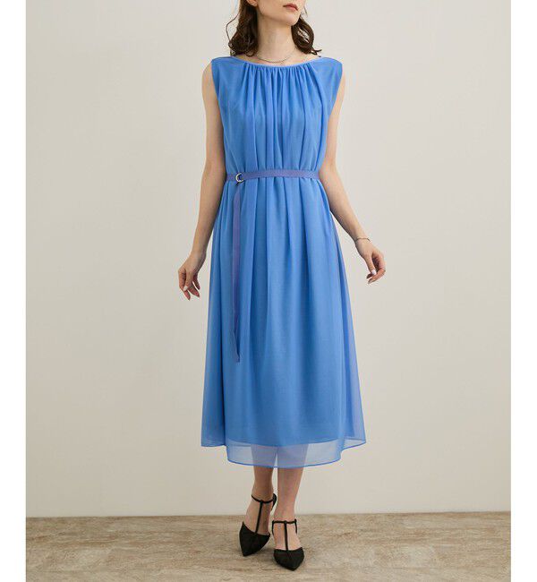 ROPE「ブライトネスヤーンギャザーワンピース/洗える」|ワンピース|