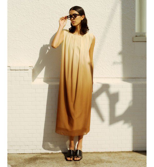 ROPE「ブライトネスヤーンギャザーワンピース/洗える」|ワンピース|