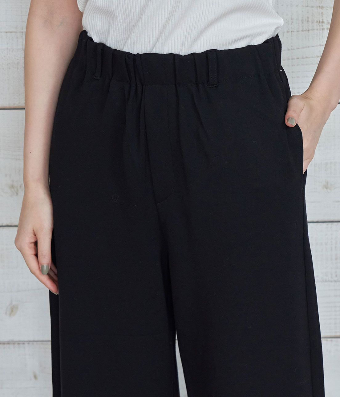 VIS「【WEB限定Lサイズ】ポンチイージーワイドパンツ」|スラックス|