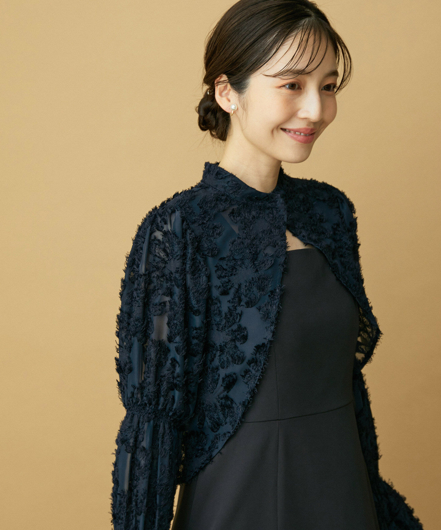 VIS「【VIS DRESS】シャーリングボレロセットワンピース」|ワンピース|