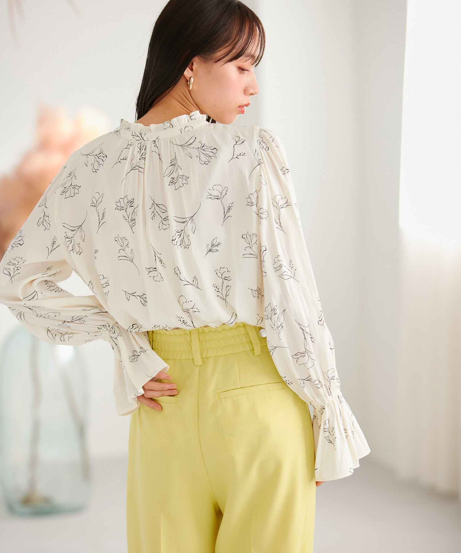 VIS「【前後2WAY】割繊ピンタックブラウス【洗える】」|シャツ・ブラウス|