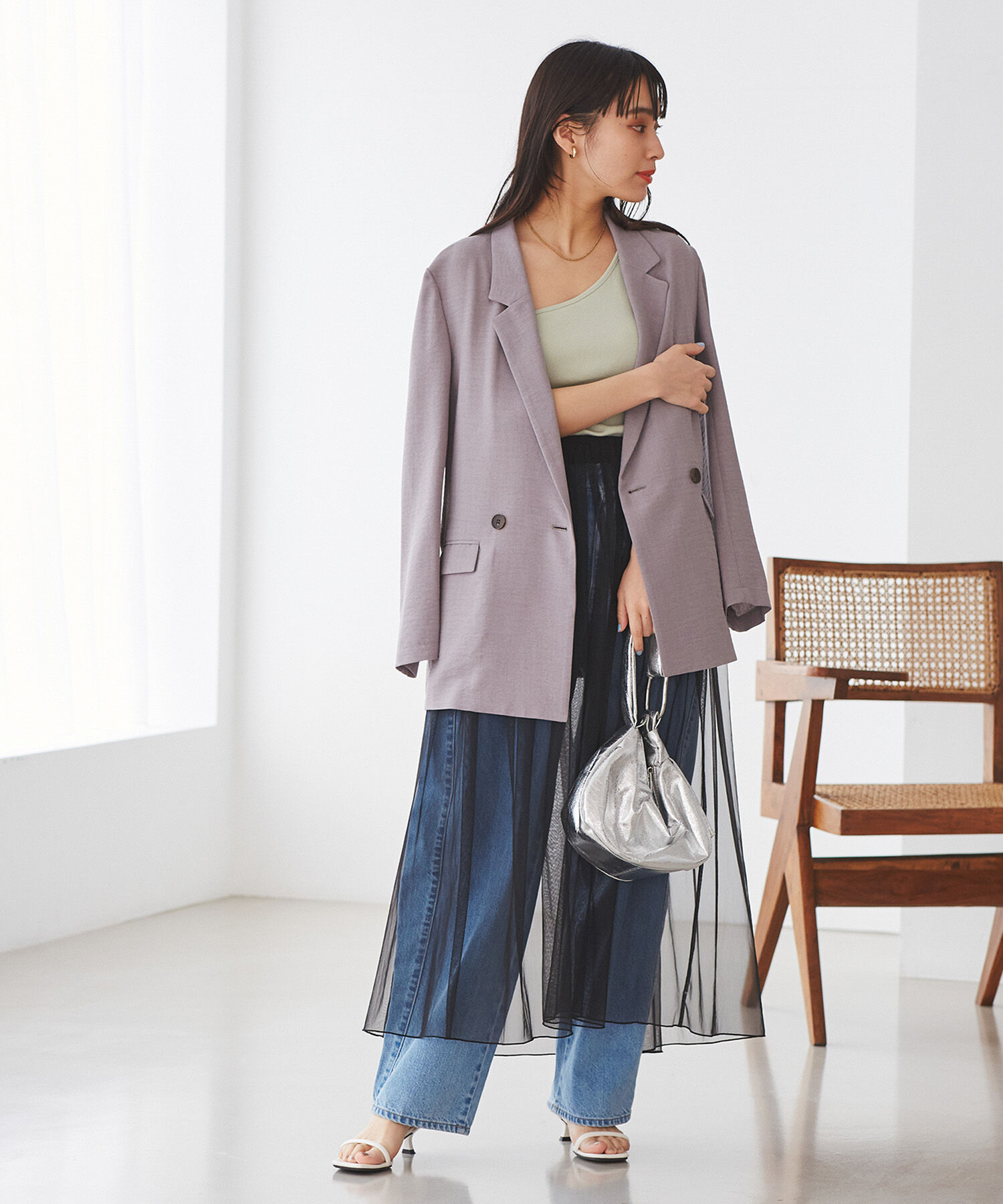 VIS「美easyテーラードジャケット【洗える】」|テーラードジャケット|