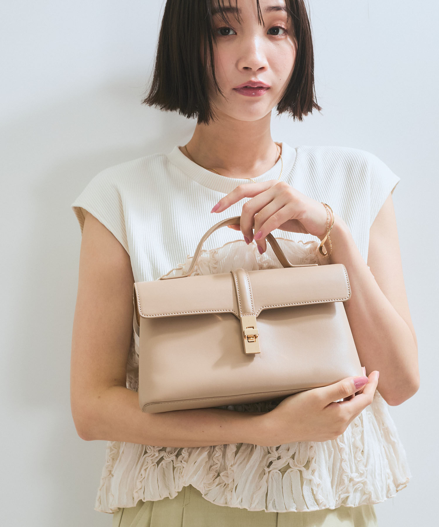 VIS「【新色追加】【2WAY】ひねり金具ワンハンドルミニショルダーバッグ」|ショルダー・メッセンジャー|