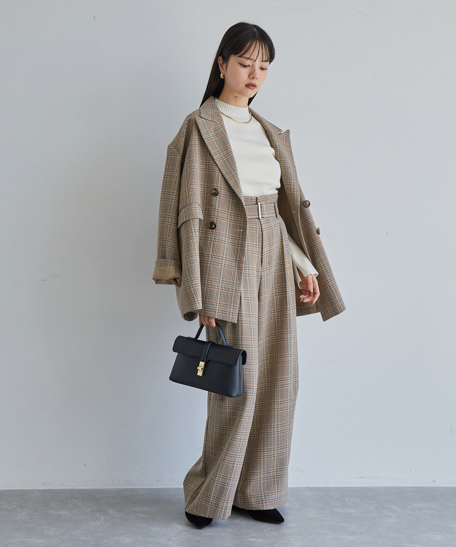 VIS「【新色追加】リブニットプチハイネックプルオーバー【低身長向けサイズ有】」|ニット・セーター|