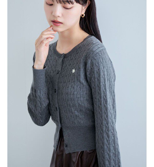VIS「【新色追加】【POLO BCS】VIS別注ミニケーブルコンパクトニットカーディガン」|カーディガン|