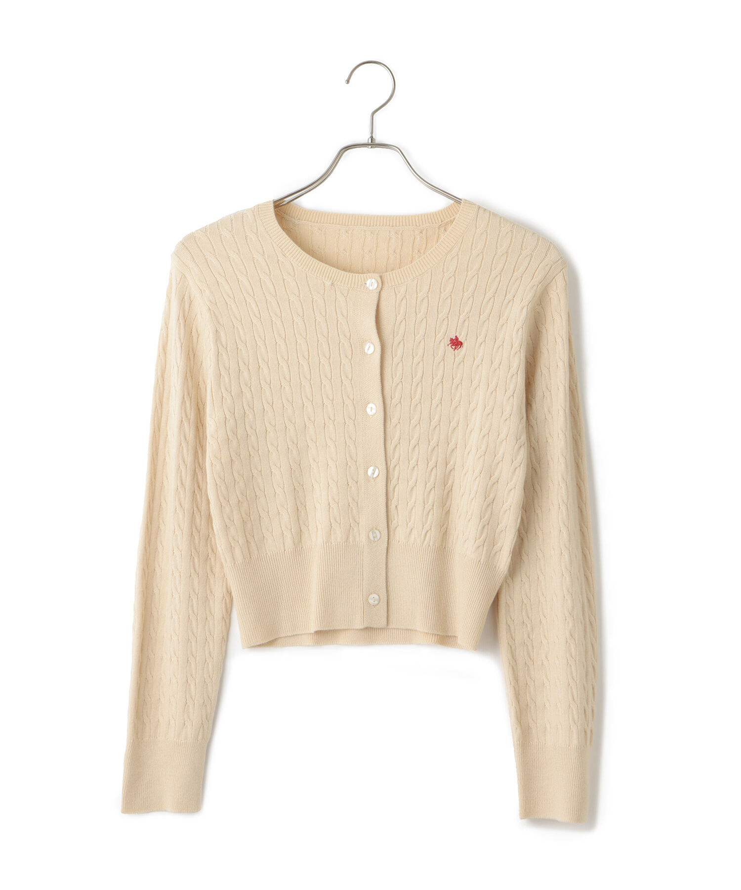 VIS「【新色追加】【POLO BCS】VIS別注ミニケーブルコンパクトニットカーディガン」|カーディガン|