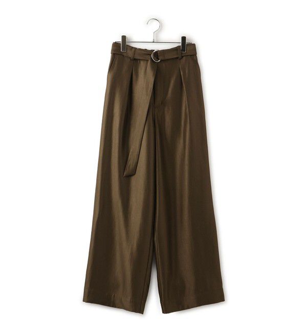 VIS「【洗える】シャイニーワンタックワイドパンツ」|チノ|