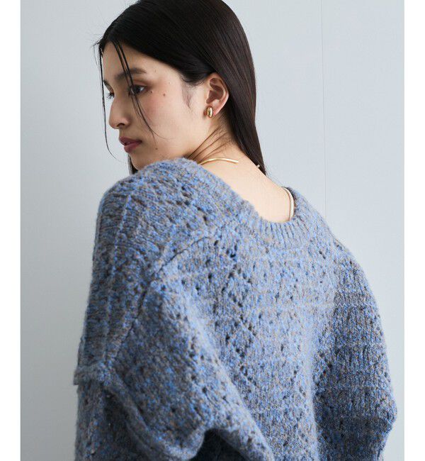 VIS「ミックスカラー深Vネックニット」|ニット・セーター|